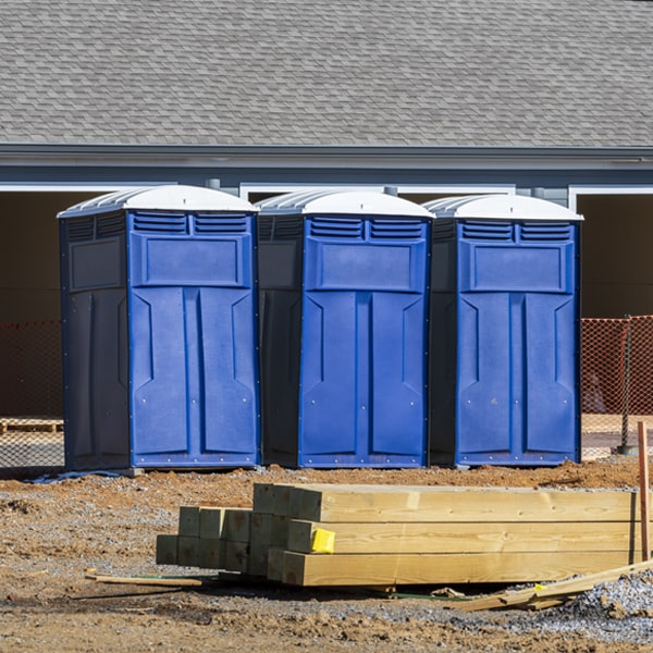 is there a specific order in which to place multiple portable restrooms in Gaines